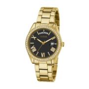 Dames Armbandhorloge Luna goudkleurig 36 mm Guess , Yellow , Dames