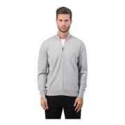 Grijze Sweater met rits vooraan Hugo Boss , Gray , Heren