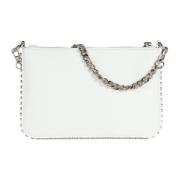 Witte tas met studs en ritssluiting John Richmond , White , Dames