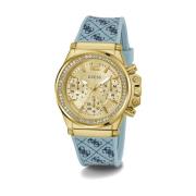 Dames multifunctioneel armbandhorloge Charisma lichtblauw, goud 38 mm ...