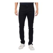 Zwarte Skinny Jeans met Lage Taille Guess , Black , Heren