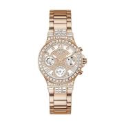 Armbandhorloge Moonlight Rosegoud 36 mm Guess , Yellow , Dames