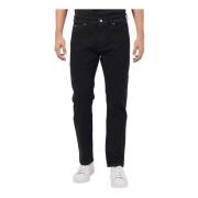 Zwarte 5-Pocket Regular Fit Jeans Hugo Boss , Black , Heren