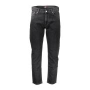 Klassieke Tapered Katoenen Jeans met Zakken Tommy Hilfiger , Black , H...