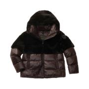 Bruine Winterjas Dames Elegant Blauer , Brown , Dames