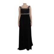 Bruine Velvet Crystal Sheath Gown Jurk Dolce & Gabbana , Black , Dames