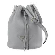 Pre-owned Leather prada-bags Prada Vintage , Gray , Dames