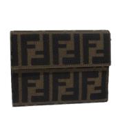 Pre-owned Canvas wallets Fendi Vintage , Brown , Dames