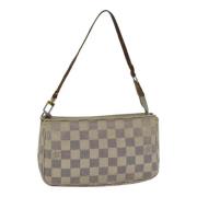 Pre-owned Canvas clutches Louis Vuitton Vintage , White , Dames