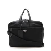 Pre-owned Canvas briefcases Prada Vintage , Black , Dames