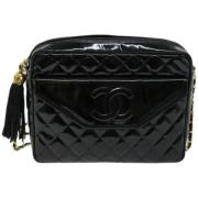 Pre-owned Leather chanel-bags Chanel Vintage , Black , Dames