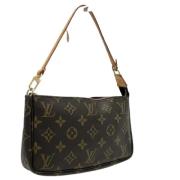 Pre-owned Canvas clutches Louis Vuitton Vintage , Brown , Dames