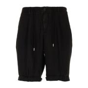 Zwarte Chino Bermuda Shorts 40Weft , Black , Heren