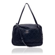 Pre-owned Leather totes Chanel Vintage , Black , Dames