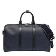 Pre-owned Leather travel-bags Gucci Vintage , Blue , Heren