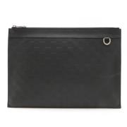 Pre-owned Leather clutches Louis Vuitton Vintage , Black , Dames