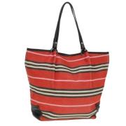 Pre-owned Canvas shoulder-bags Burberry Vintage , Red , Dames