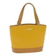 Pre-owned Leather handbags Burberry Vintage , Yellow , Dames