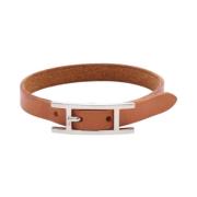 Pre-owned Leather bracelets Hermès Vintage , Brown , Dames