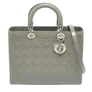 Pre-owned Leather dior-bags Dior Vintage , Gray , Dames