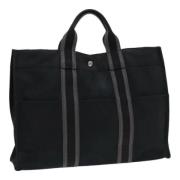 Pre-owned Canvas handbags Hermès Vintage , Black , Dames