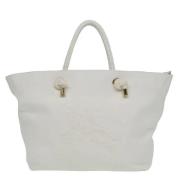 Pre-owned Canvas totes Burberry Vintage , White , Dames