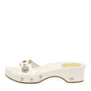 Pre-owned Leather sandals Dior Vintage , Beige , Dames