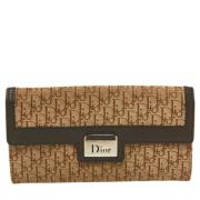 Pre-owned Leather wallets Dior Vintage , Brown , Dames