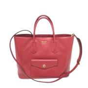 Pre-owned Leather prada-bags Prada Vintage , Red , Dames