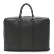 Pre-owned Leather briefcases Louis Vuitton Vintage , Black , Dames