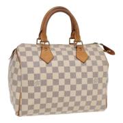 Pre-owned Canvas handbags Louis Vuitton Vintage , White , Dames