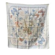 Pre-owned Silk scarves Hermès Vintage , Blue , Dames