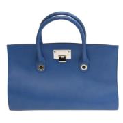 Pre-owned Leather handbags Jimmy Choo Pre-owned , Blue , Dames