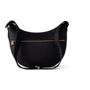 Zwarte Luna Tas - Iconische Stijl Borbonese , Black , Dames