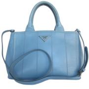 Pre-owned Leather prada-bags Prada Vintage , Blue , Dames