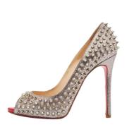 Pre-owned Fabric heels Christian Louboutin Pre-owned , Yellow , Dames