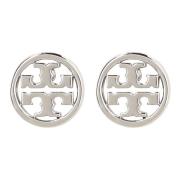 Stijlvolle Logoed Messing Oorbellen Tory Burch , Gray , Dames