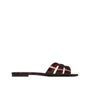 Stijlvolle Sandalen voor Zomer Saint Laurent , Red , Dames