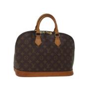 Pre-owned Coated canvas handbags Louis Vuitton Vintage , Brown , Dames