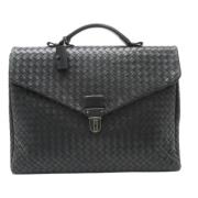 Pre-owned Leather briefcases Bottega Veneta Vintage , Black , Heren