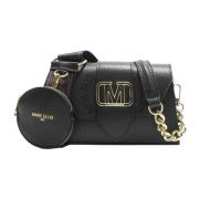 Zwarte leren crossbody tas New Kourtney Marc Ellis , Black , Dames