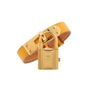 Pre-owned Metal watches Hermès Vintage , Yellow , Dames