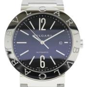 Pre-owned Stainless Steel watches Bvlgari Vintage , Black , Heren