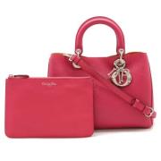 Pre-owned Leather dior-bags Dior Vintage , Pink , Dames