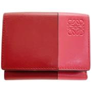 Pre-owned Leather wallets Loewe Pre-owned , Red , Dames