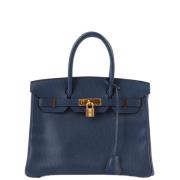 Pre-owned Canvas handbags Hermès Vintage , Blue , Dames