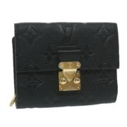 Pre-owned Leather wallets Louis Vuitton Vintage , Black , Dames