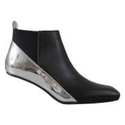 Zilveren geometrische enkellaars Jacky X United Nude , Black , Dames