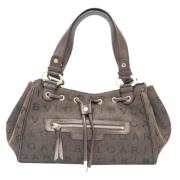 Pre-owned Canvas handbags Bvlgari Vintage , Brown , Dames