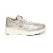 Platinum Witte Sneakers met Veters Paciotti , Gray , Dames